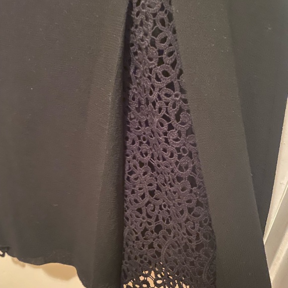 Valentino Black Skirt with Lace Panels - Picture 2 of 6